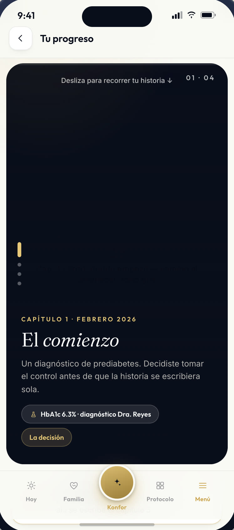 El progreso que la familia puede ver.